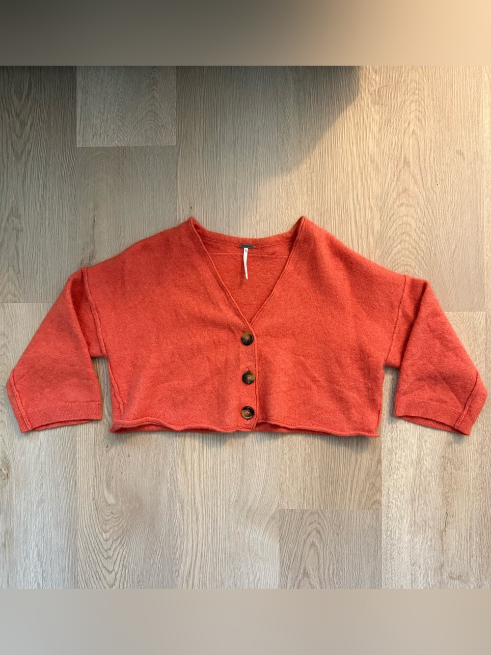 Free People 100% Cashmere Heartbeat Cropped Cardigan